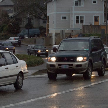 photo of cars driving