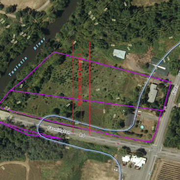 diagram of the Farmington Road launch concept plan