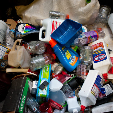 photo of bottles and trash