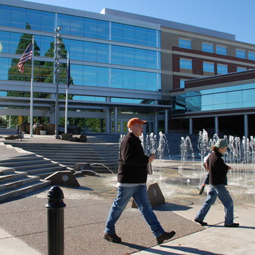 photo of people walking by Hillsboro Civic Center
