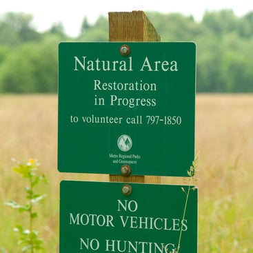 photo of a restoration sign