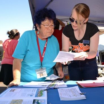 photo of Meto booth at NAYA powwow