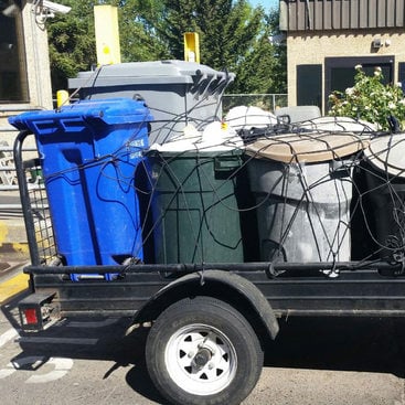 photo of trailer at the transfer station