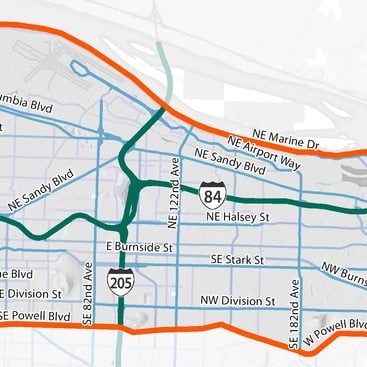 I-84 Multimodal integrated corridor management study area