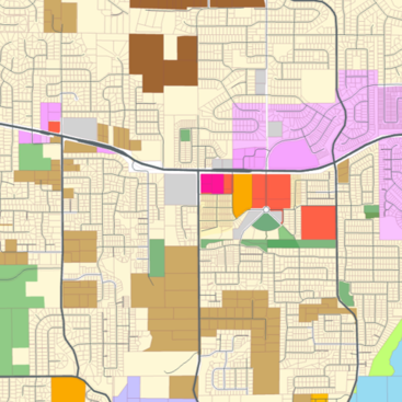 A preview of the regional generalized zoning codes map.