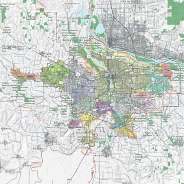 A preview of the jurisdictional boundaries and parks map.