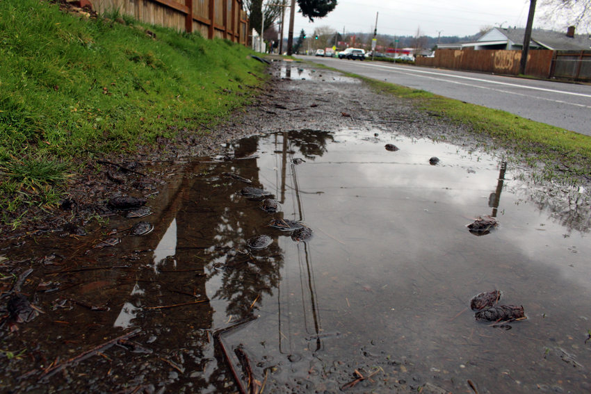 unpaved sidewalk