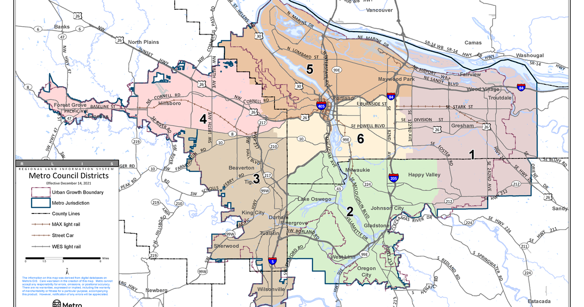 Portland Metro Area Map
