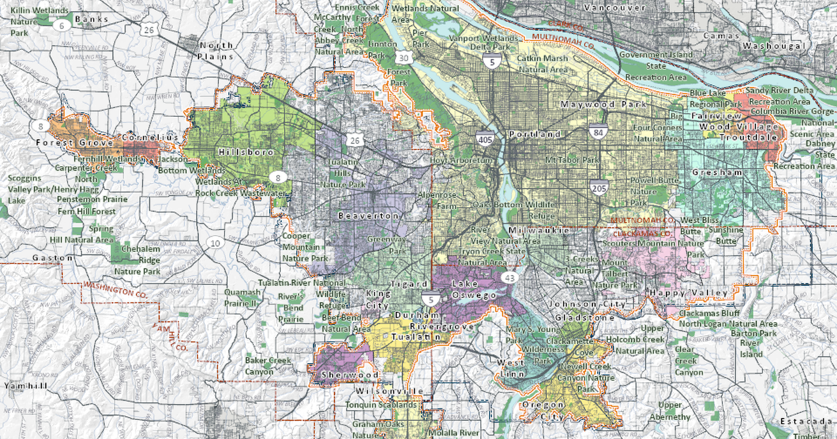 Portland Metro Area Map