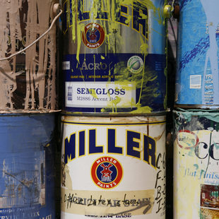 photo of used paint cans