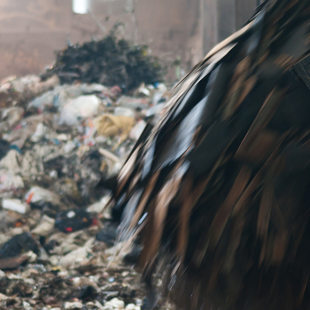 photo of garbage at a transfer station