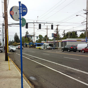 bus stop at 122nd and Division