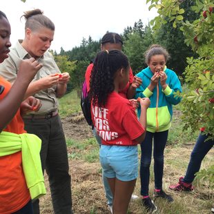 photo of Self Enhancement, Inc. students at North Abbey Creek Natural Area