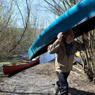 photo of Smith and Bybee canoeist