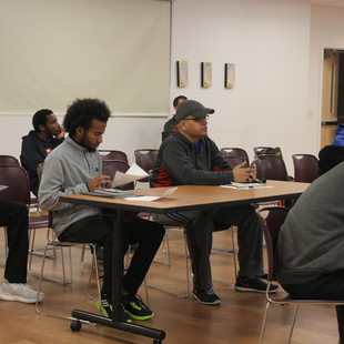 Image of students meeting Tuesday and Thursday evenings for class at the Muslim Educational Trust center in Tigard