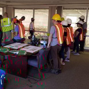 Photo of tour participants at Tualatin Valley Waste Recovery
