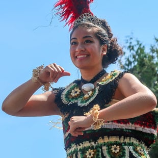 Tongan girl dancer at Tonga cultural celebration
