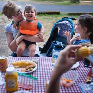 People having a picnic