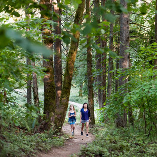 photo of two children hiking at Mount Talbert Nature Park