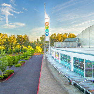 front entrance and exterior of the Portland Expo Center