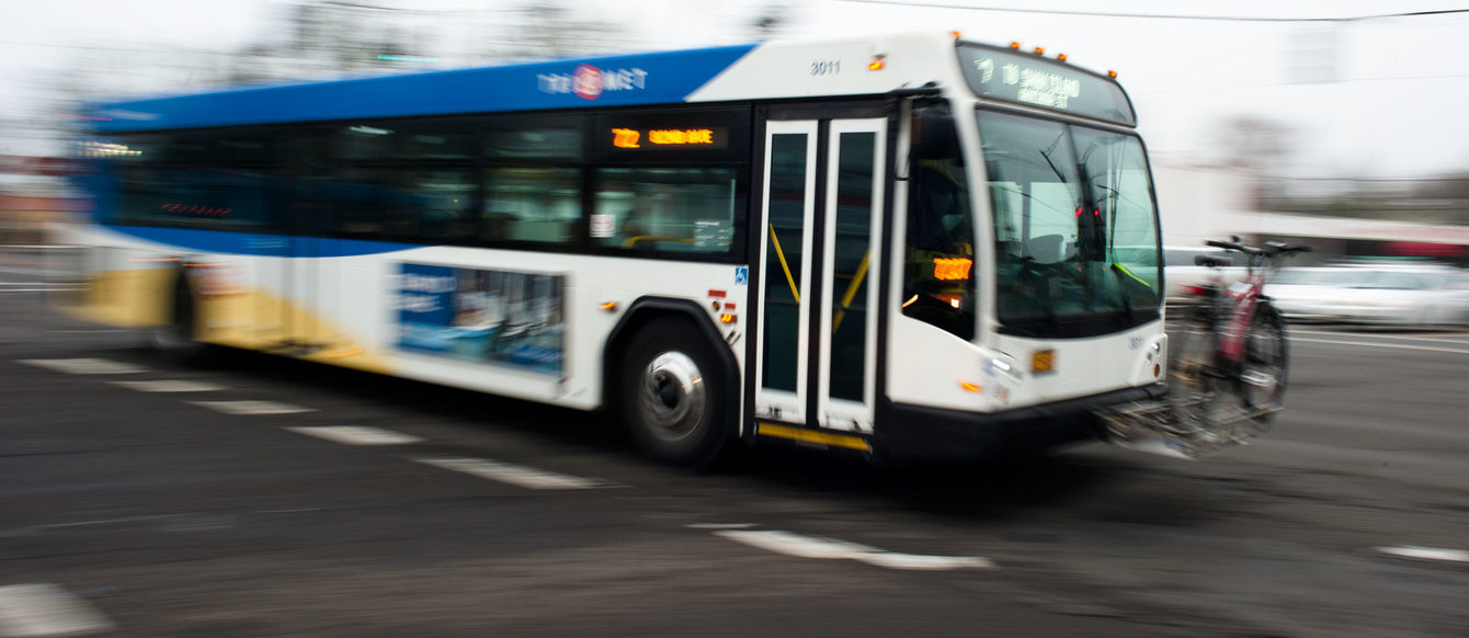 photo of a bus on 82nd Avenue