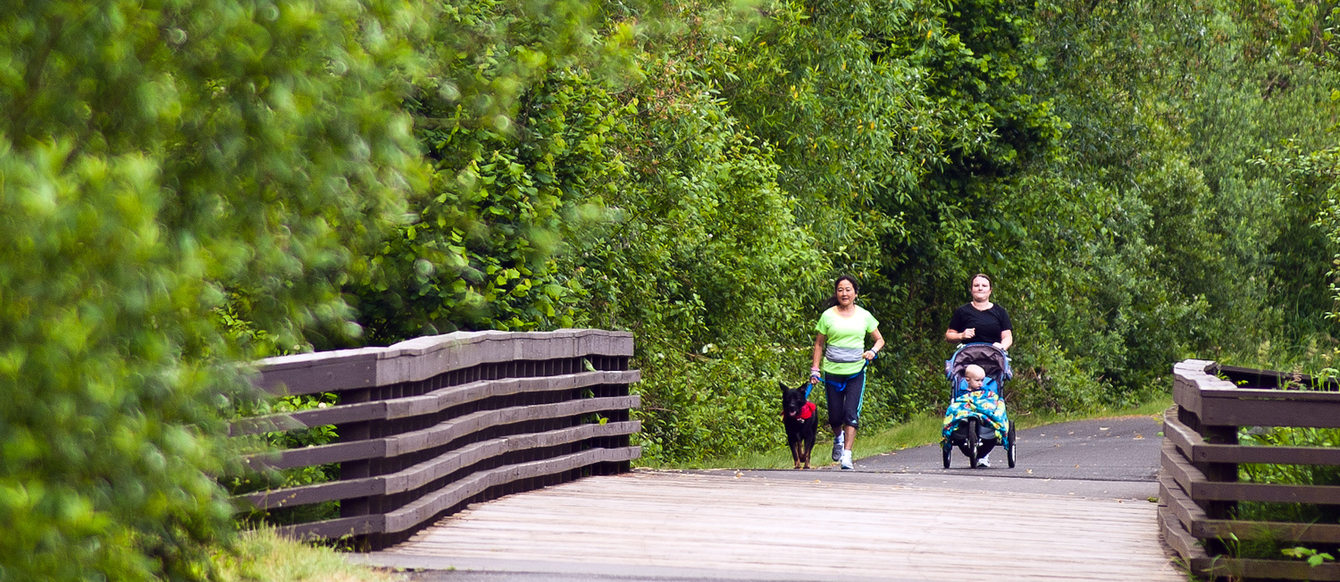 Joggers on the Springwater Corridor