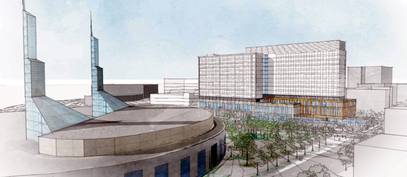 Portland Oregon Convention Center Hyatt hotel rendering