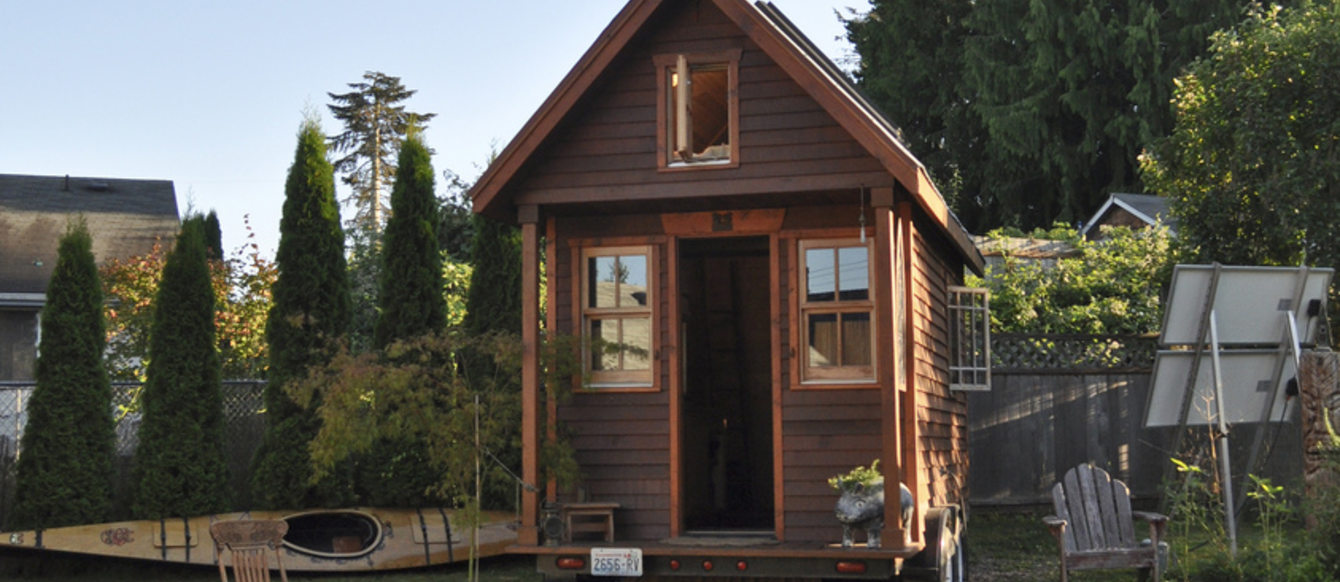 A tiny house on a sunny day in Portland