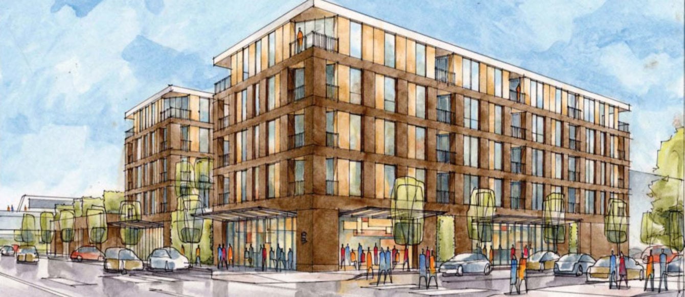 rendering of Oliver Station apartments