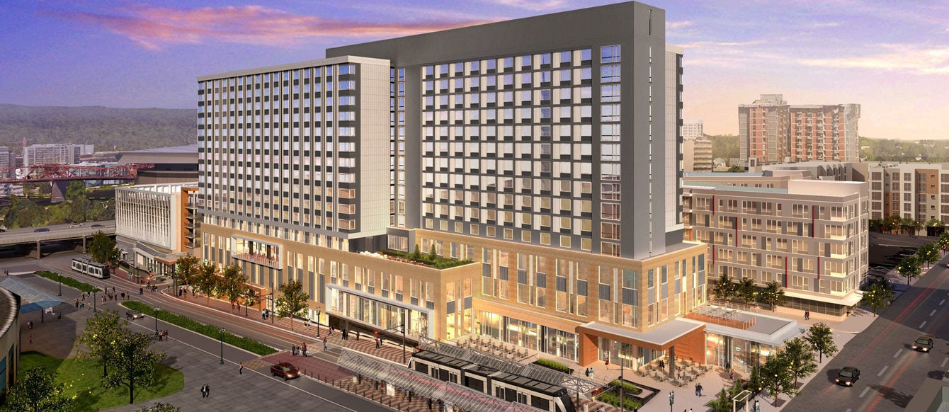 rendering of convention center hotel