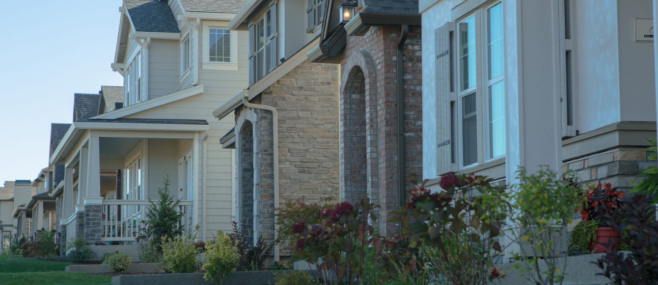 A street of new homes in Villebois, Wilsonville