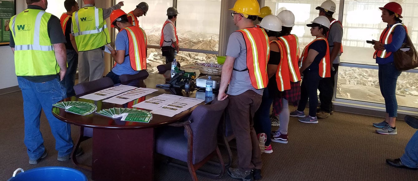 Photo of tour participants at Tualatin Valley Waste Recovery facilities