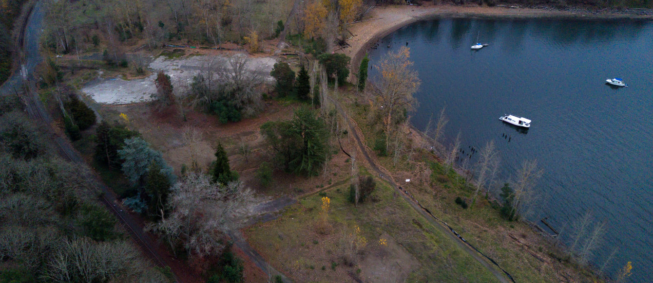 Aerial view of Willamette Cove