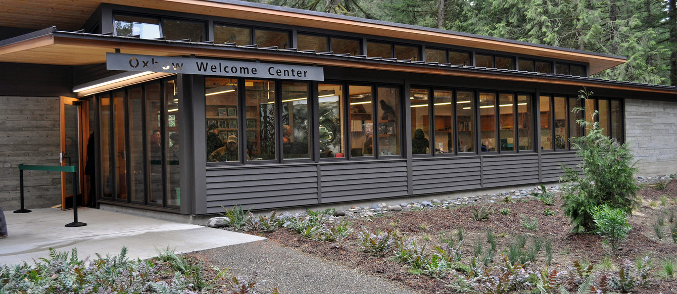 Exterior of the new Oxbow Welcome Center