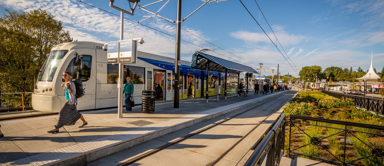 un tren del MAX de TriMet