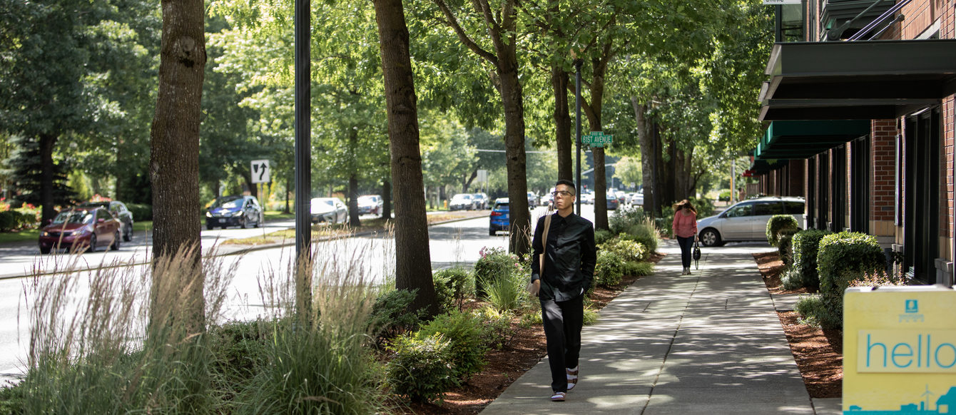 sidewalk along Cornell Road in Hillsboro