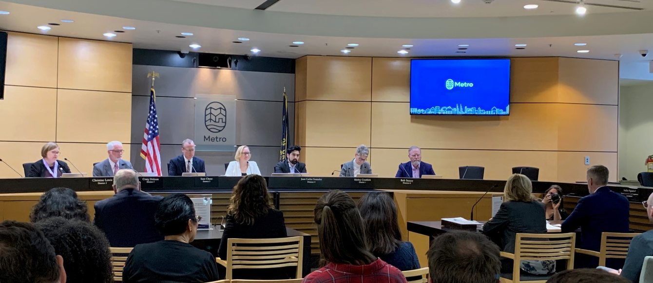 Attendees at the Metro Council Chambers during vote on supportive housing measure