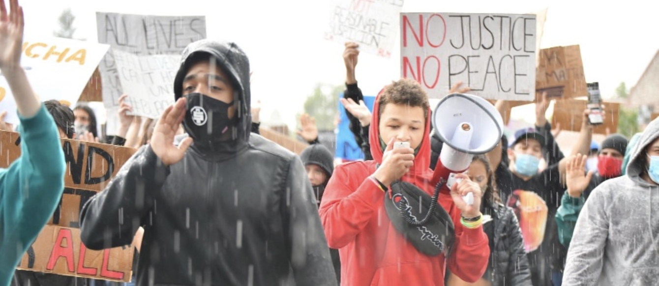 young leaders march during a Black Lives Matter protest