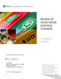 2011 review of solid waste disposal charges