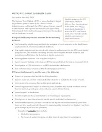 RTO 2023-26 grants eligibility guide