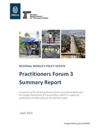 Regional mobility policy practitioners forum summary April 2022
