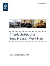  Work plan: Metro affordable housing bond program
