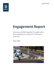 Report of online survey #3: Investment priorities