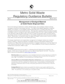 2) Management of dredged material at solid waste disposal sites