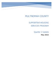 Multnomah County Q3 progress report (SHS)