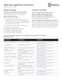 Work Share application instructions