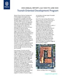 Transit Oriented Development Program 2023 Annual Report