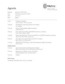 Meeting agenda - January 11, 2023 