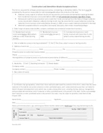 Construction and demolition waste acceptance form - valid June 1, 2025