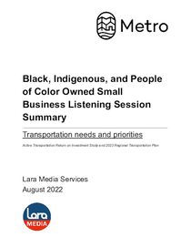 BIPOC owned small business forum summary